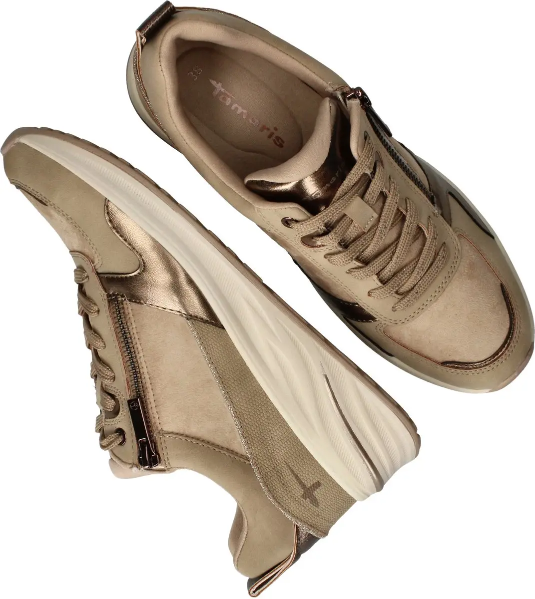 TAMARIS Essentials Dames Sneakers -beige - afbeelding 6 van 6