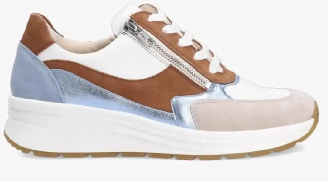 Solidus sneaker blauw bruin wit H (Maat