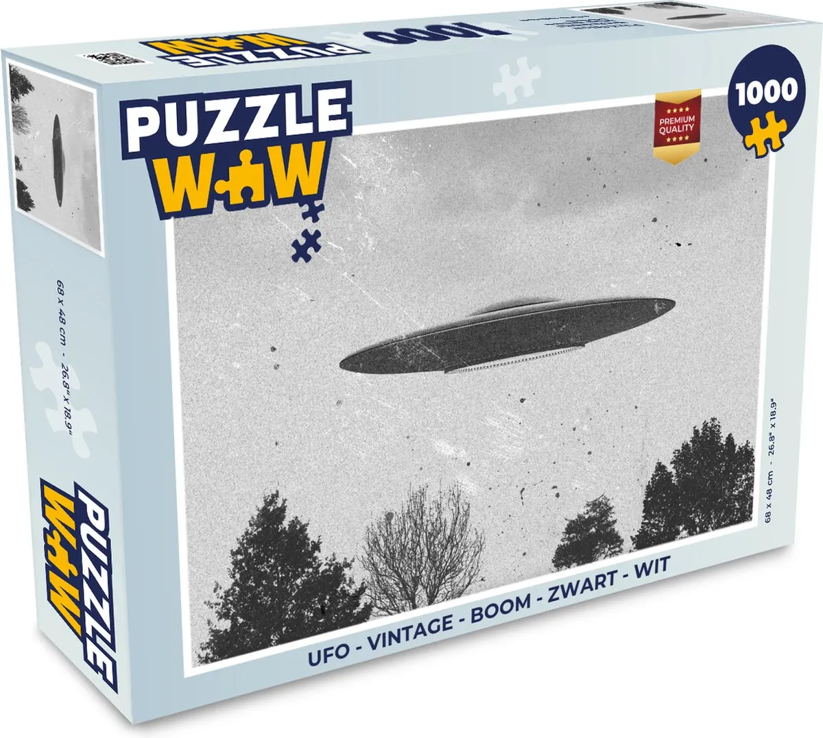 PuzzleWow Ufo Legpuzzel 1000 Stuks - Multicolor