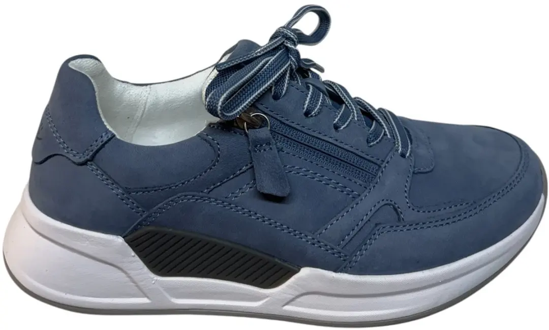 Gabor Damen Schnürschuh bequem Rolliing Soft in hellblau