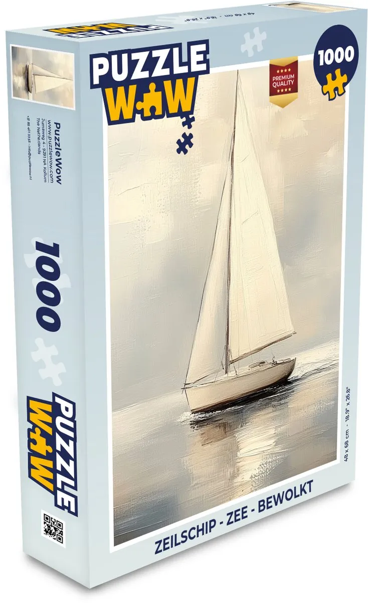 PuzzleWow Legpuzzel Zeilschip - 1000 Stuks