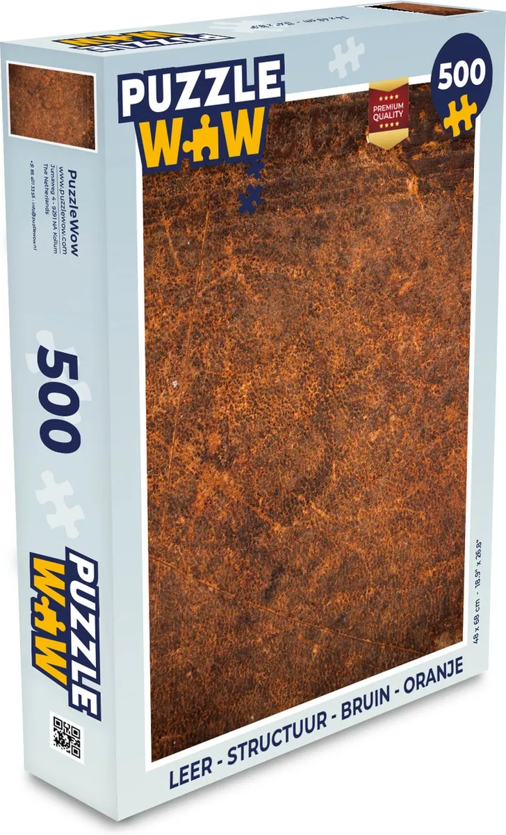 PuzzleWow Leer Structuur Legpuzzel 500 Stuks