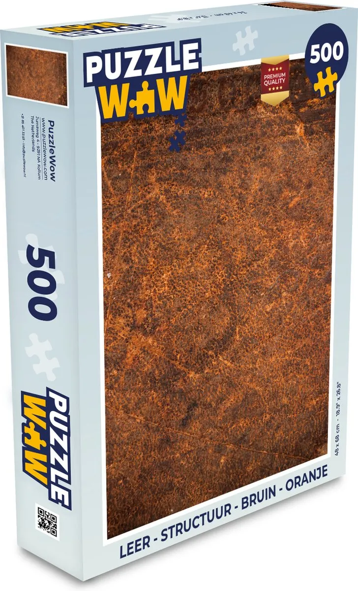 PuzzleWow Leer Structuur Legpuzzel 500 Stuks - Multicolor