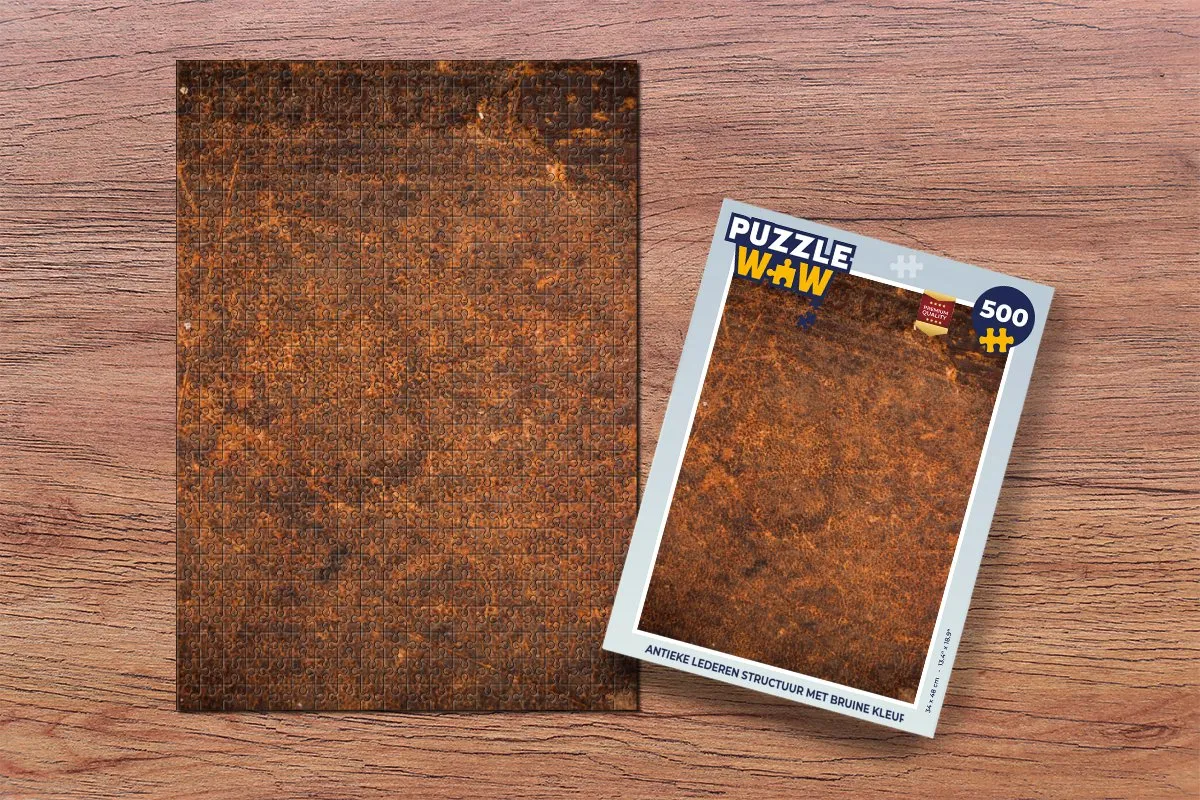 PuzzleWow Leer Structuur Legpuzzel 500 Stuks - Multicolor