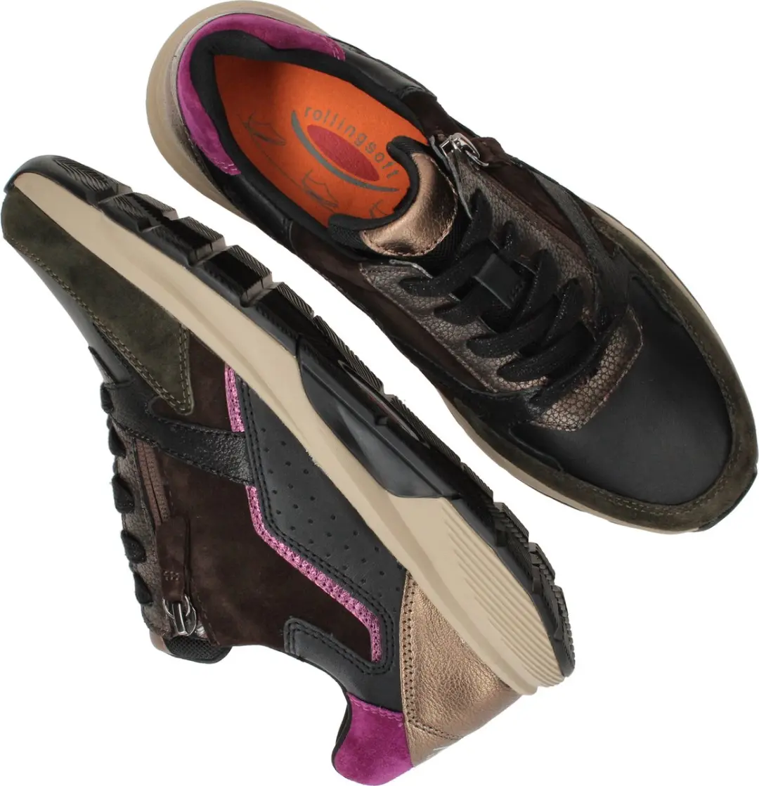 Gabor Rollingsoft Sneakers 878.1 - Dames - Zwart Suede - afbeelding 6 van 6