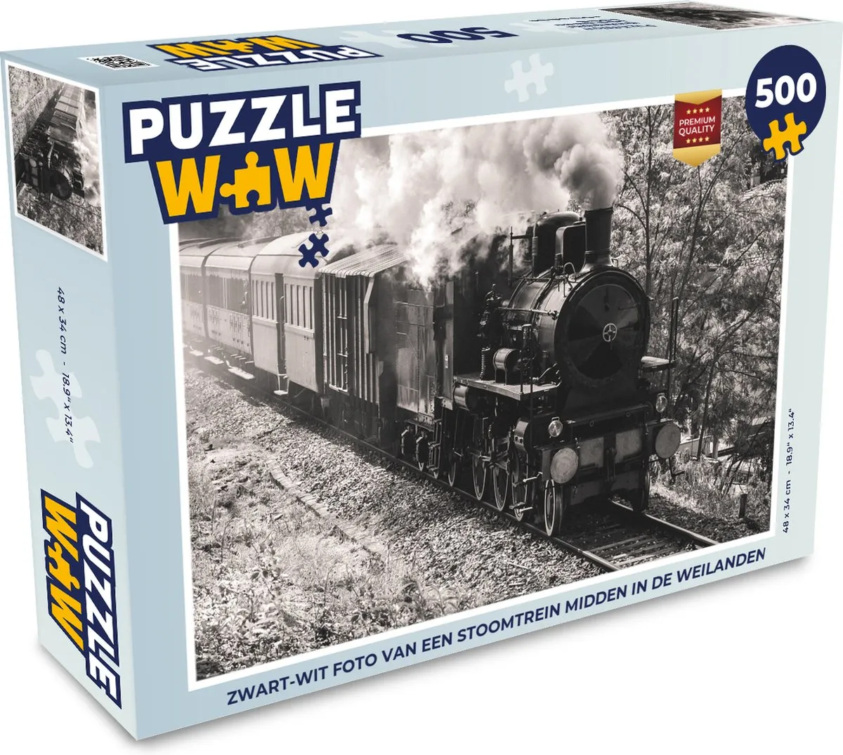 PuzzleWow Stoomtrein Weilanden Legpuzzel 500 Stuks