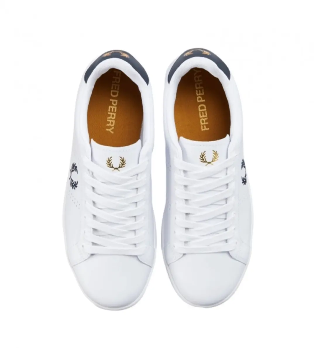 Fred Perry Courts Leather Sneakers - Wit - Maat 42 - afbeelding 6 van 6