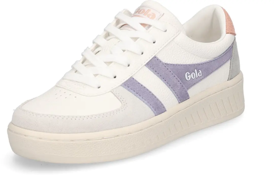 Gola damessneaker Grandslam Trident wit lavendel