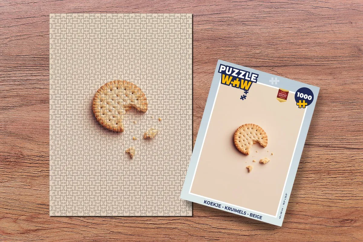 PuzzleWow Koekje Legpuzzel 1000 Stuks - Beige