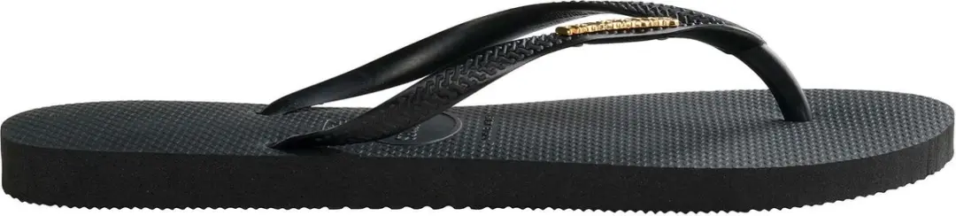 Havaianas Teenslipper Slim Logo Metallic - Zwart/Goud - afbeelding 3 van 6