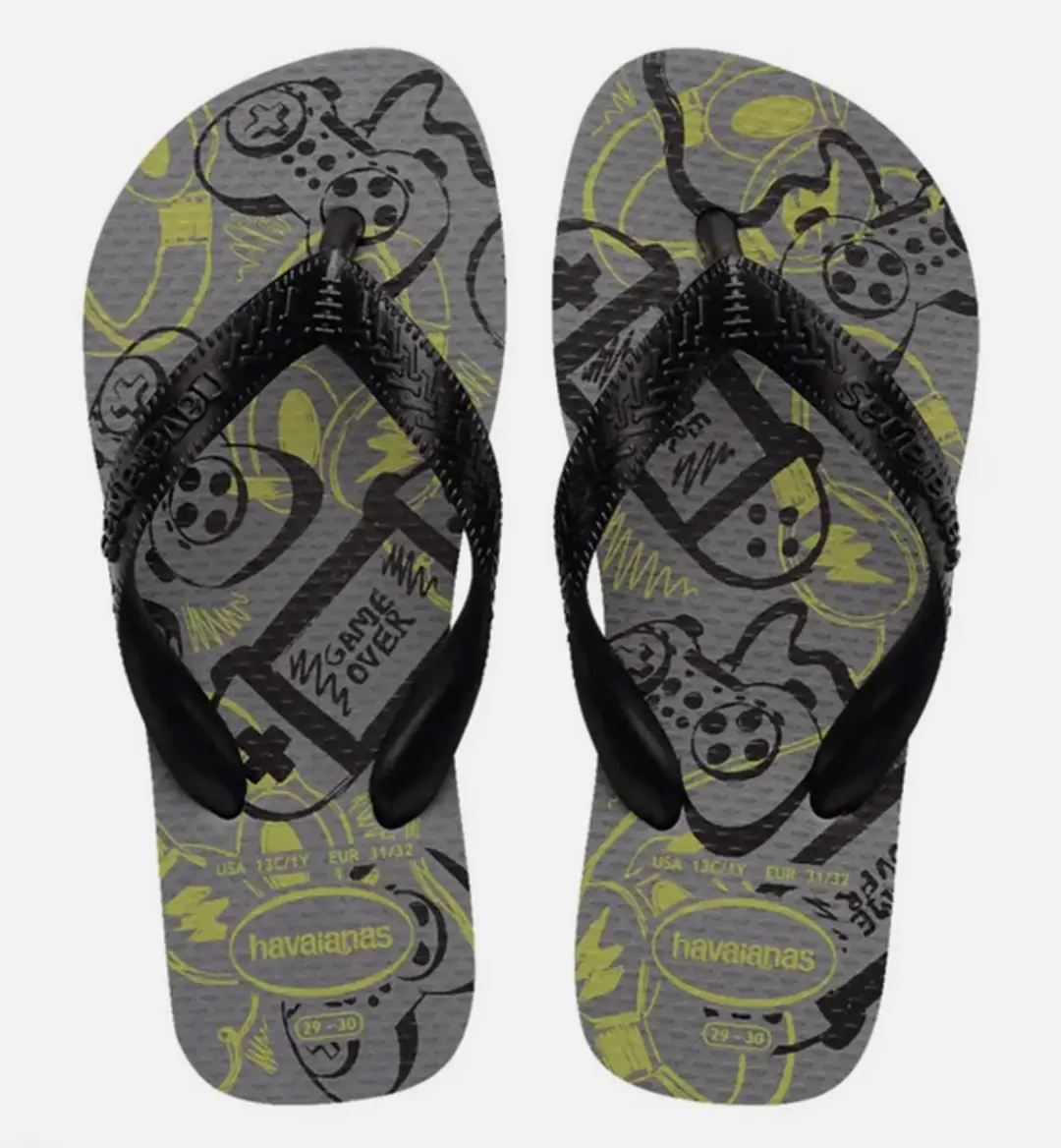 HAVAIANAS KIDS ATHLETIC Steel grey/citrus yellow-29-30