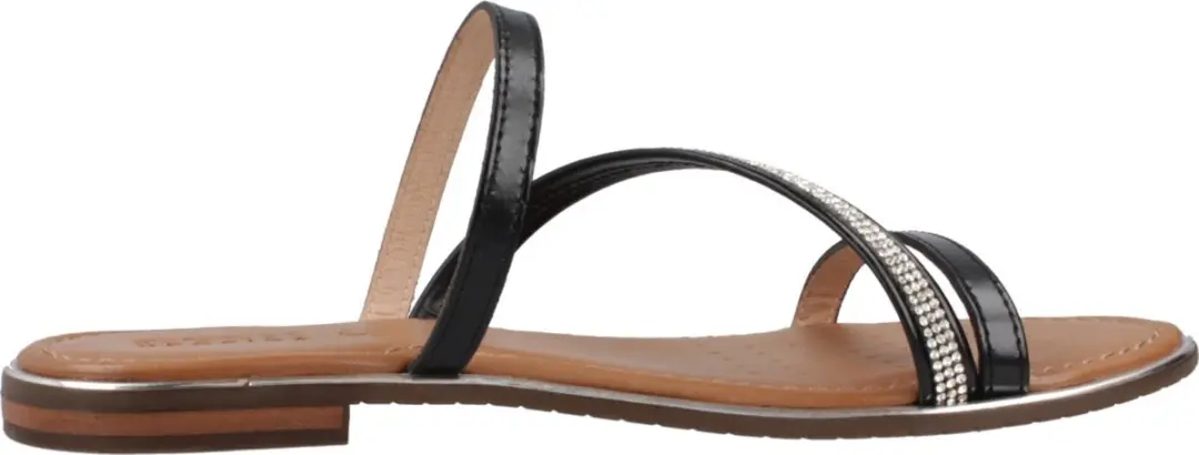 Geox Sozy Plus Sandalen Zwart,Zilver EU 38 Vrouw