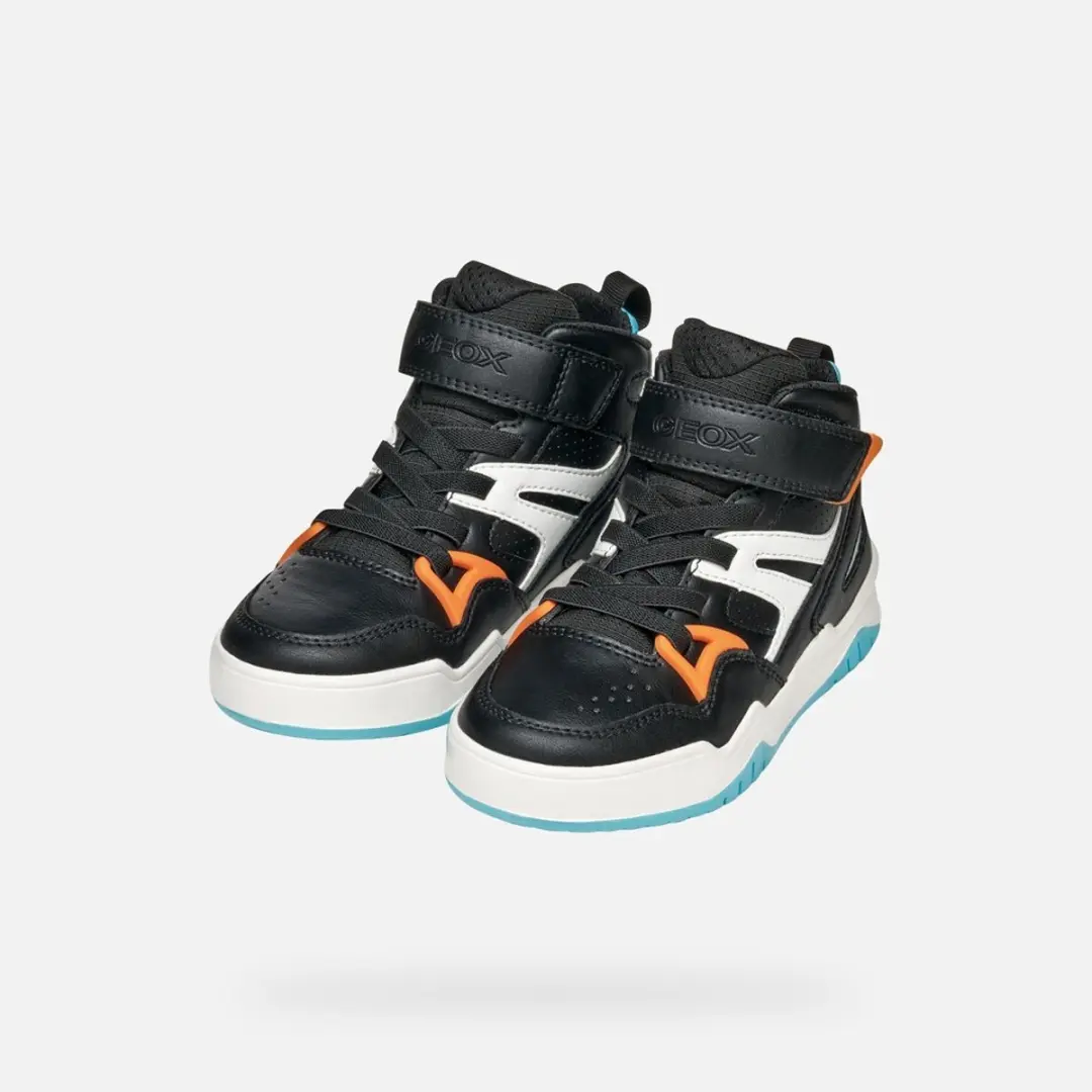 Geox Perth Jongens Sneakers - Zwart/Orange - Maat 29 - afbeelding 5 van 6