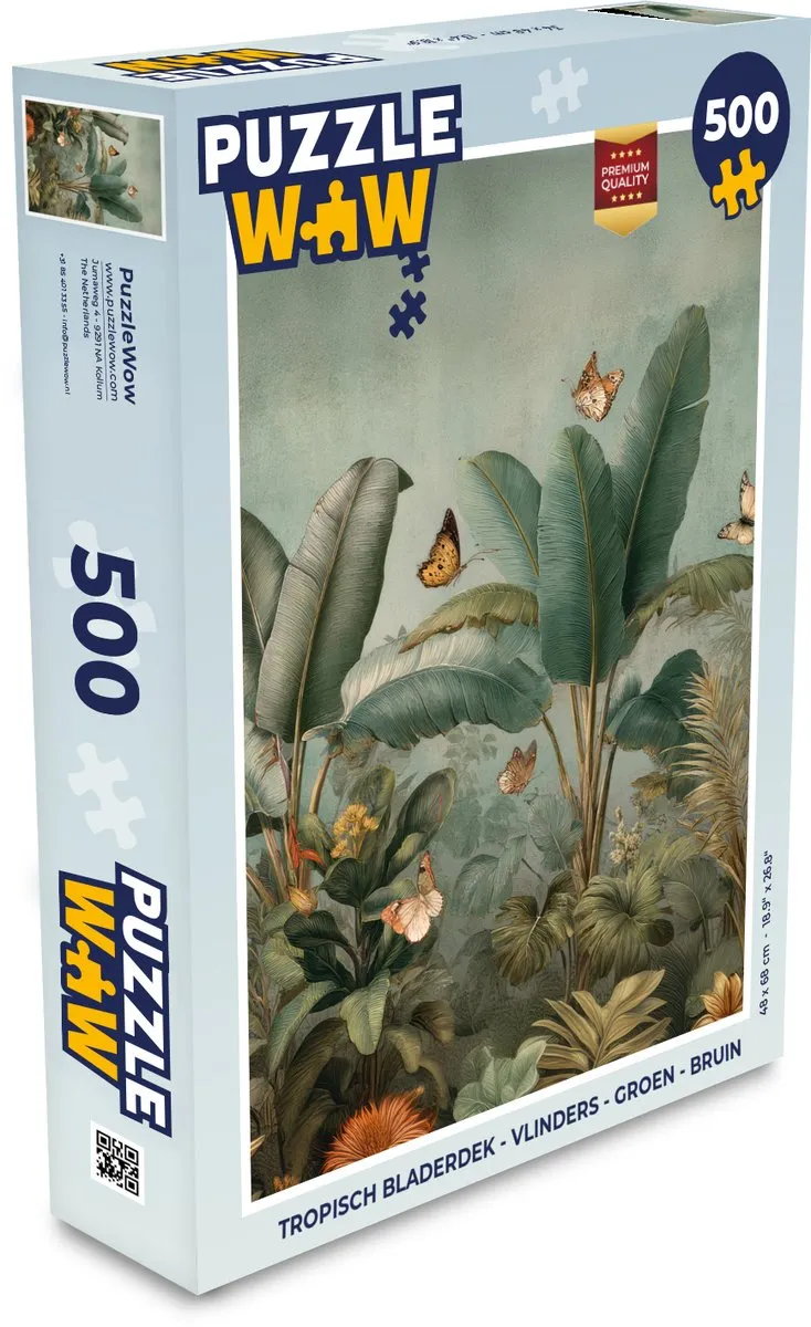 PuzzleWow Tropisch Bladerdek Legpuzzel 500 Stuks - MPN 8721406856771