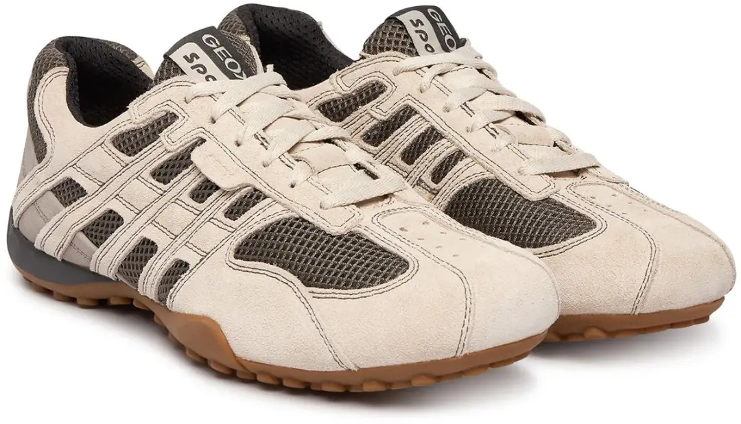 Geox U Snake Original A Leren herentrainers U55MNA 02214 C5V9F grijs