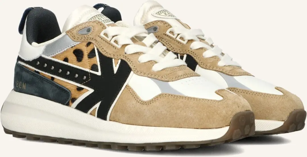 Kaotiko Detroit Glam Sneakers Beige - Maat 38 - afbeelding 2 van 6