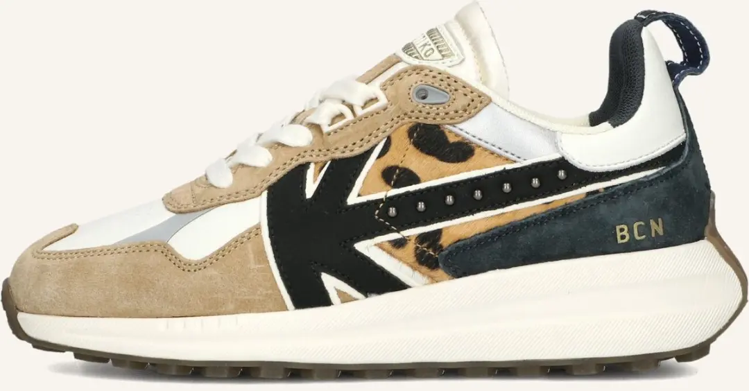 Kaotiko Detroit Glam Sneakers Beige - Maat 38 - afbeelding 3 van 6