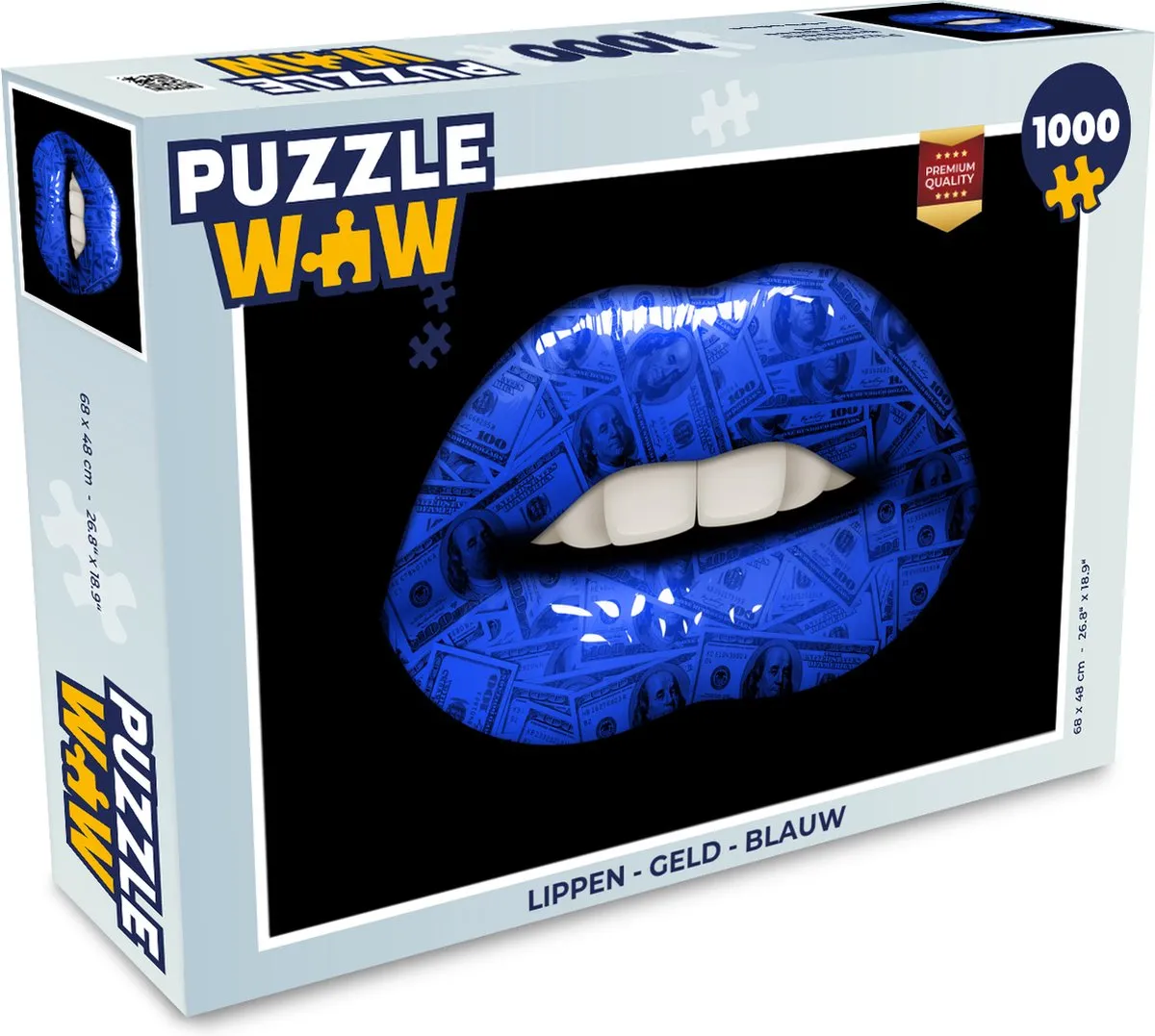 PuzzleWow Lippen Geld Puzzel 1000 Stuks