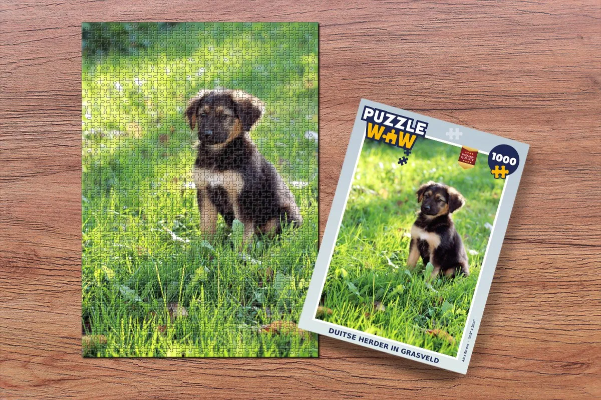 PuzzleWow Duitse Herder Legpuzzel 1000 Stuks - Multicolor