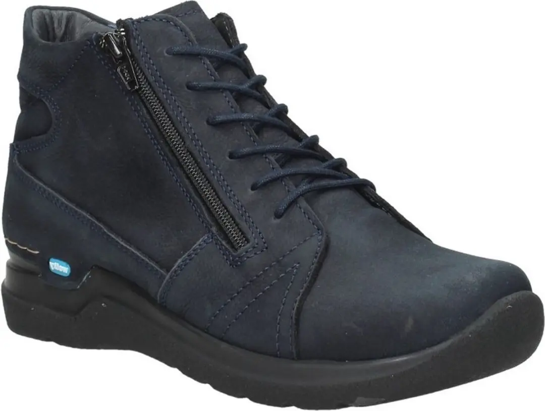 Wolky Why Hoge Veterboot - Donkerblauw Nubuck 38 - afbeelding 2 van 6