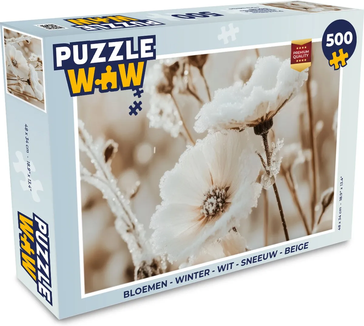 PuzzleWow Bloemen Winter Legpuzzel 500 Stuks