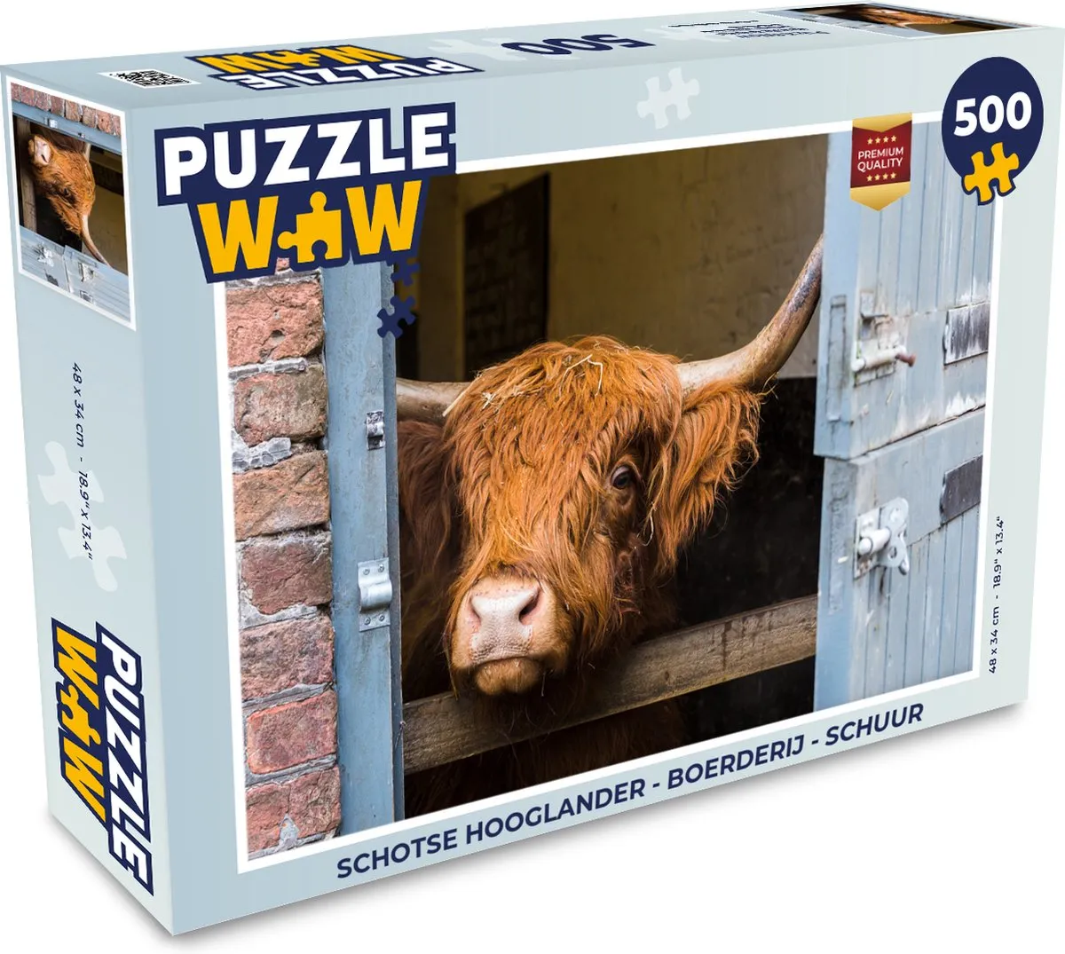 PuzzleWow Schotse Hooglander Legpuzzel 500 Stuks