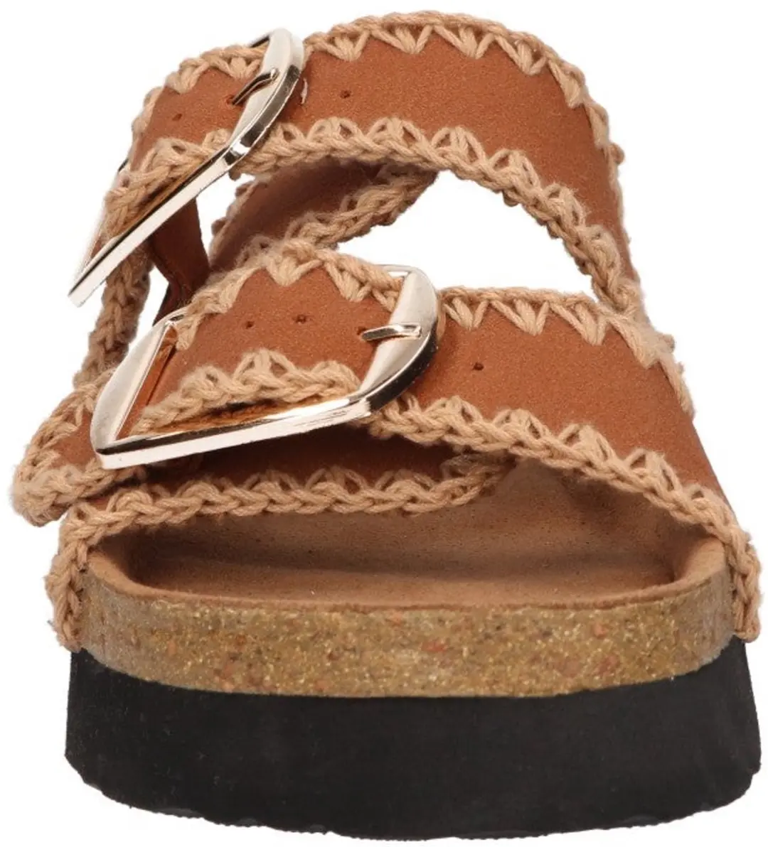 La Strada Slipper Cognac Textiel