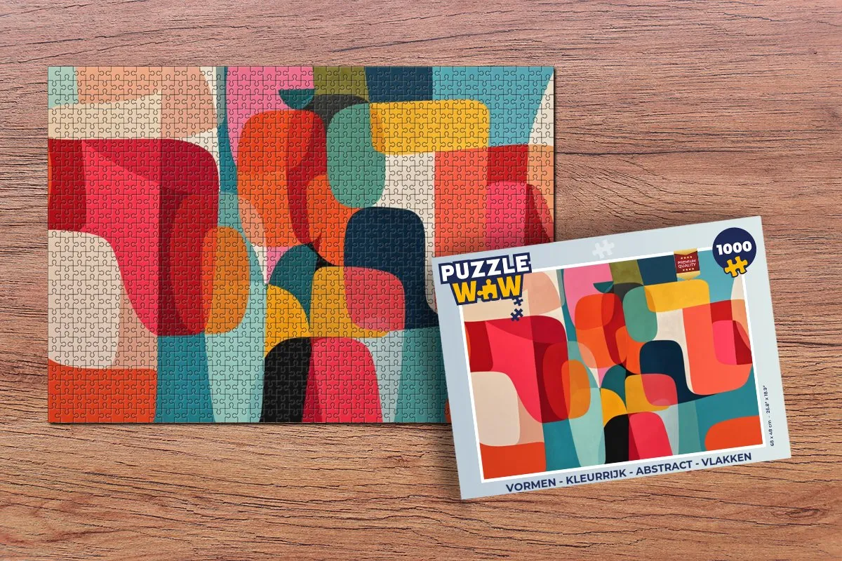 PuzzleWow Abstract Legpuzzel 1000 Stuks - Kleurrijk - MPN 8721406832515