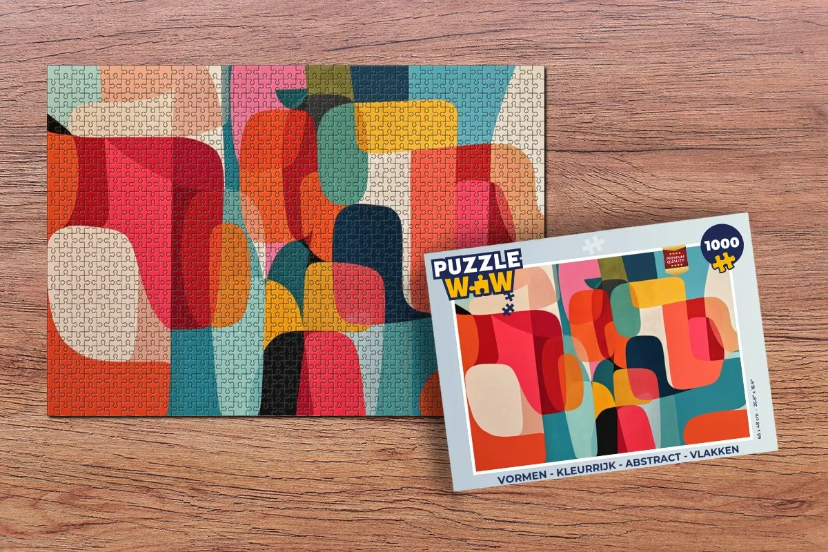 PuzzleWow Abstract Legpuzzel 1000 Stuks - Kleurrijk - MPN 8721406832515