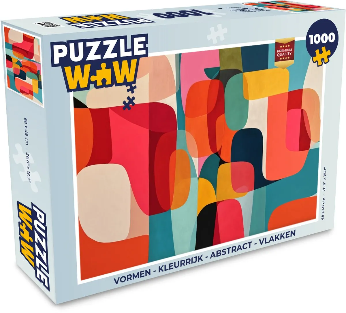 PuzzleWow Abstract Legpuzzel 1000 Stuks - Kleurrijk - MPN 8721406832515