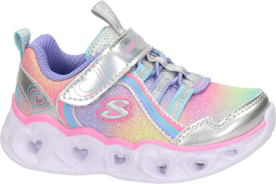 Skechers Rainbow Lux Meisjes Sneakers - Zilver - 33