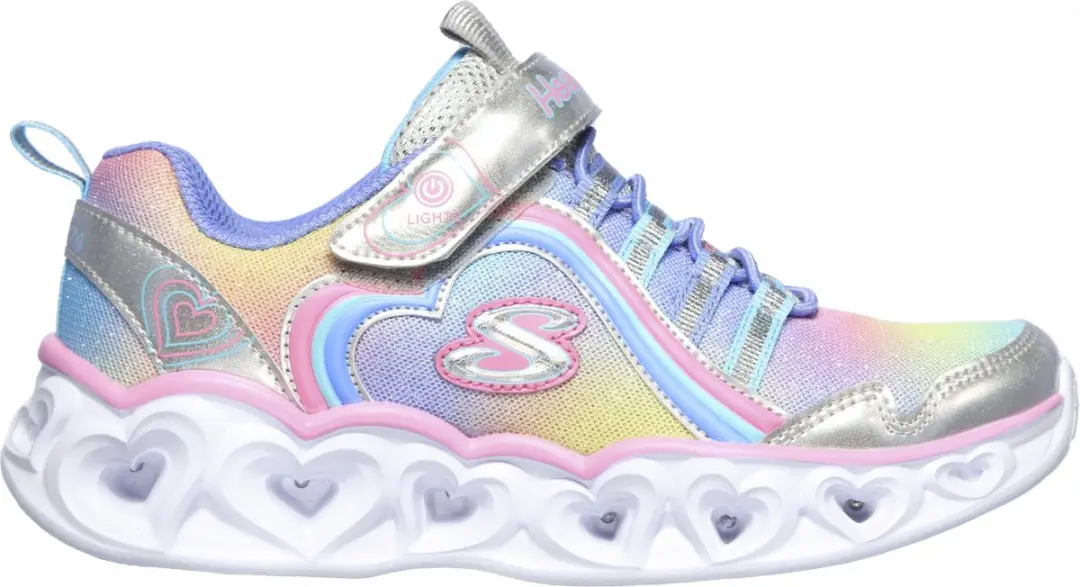 Skechers Rainbow Lux Meisjes Sneakers - Zilver - 33
