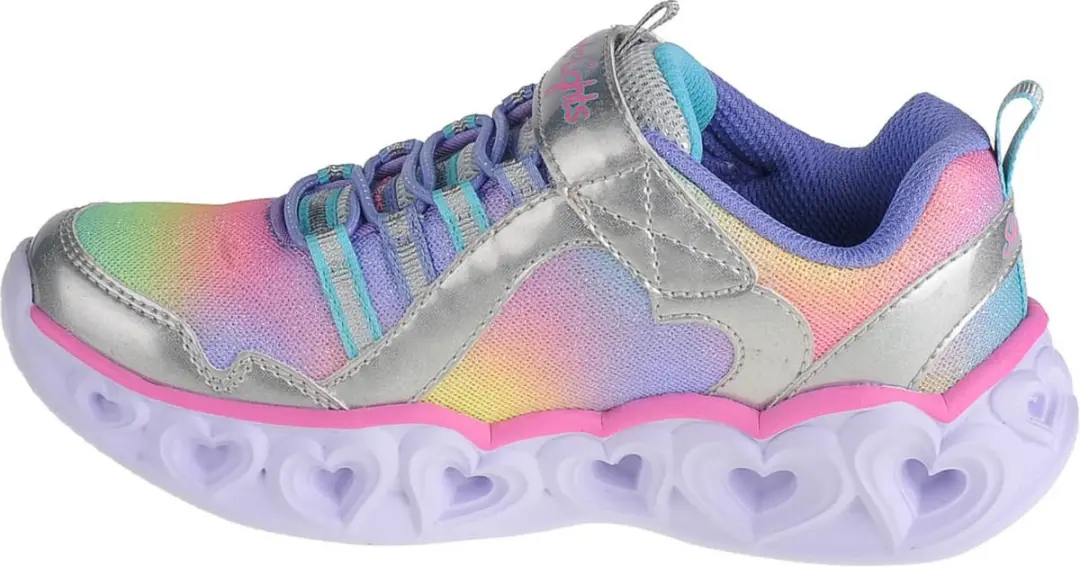 Skechers Rainbow Lux Meisjes Sneakers - Zilver - 33