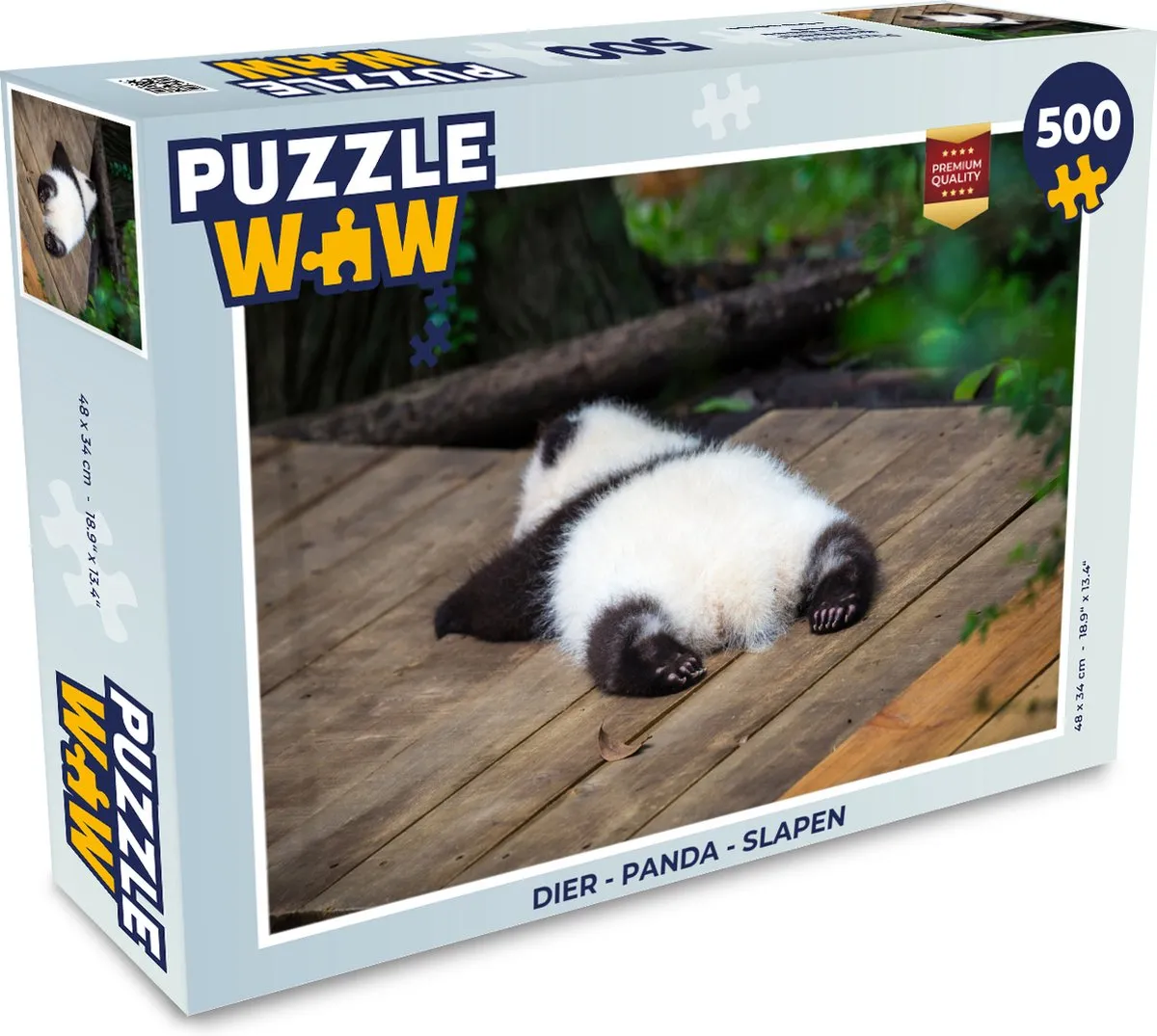 PuzzleWow Panda Legpuzzel 500 Stuks