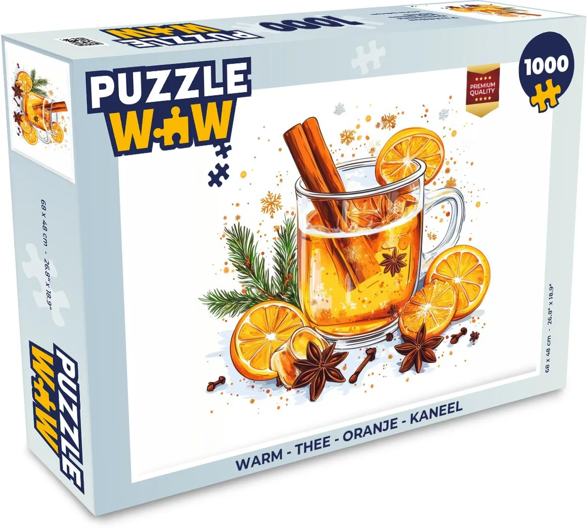 PuzzleWow Legpuzzel 1000 Stuks - Thee Oranje