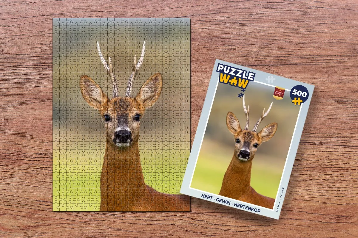 PuzzleWow Hert Gewei Legpuzzel 500 Stuks - Multicolor