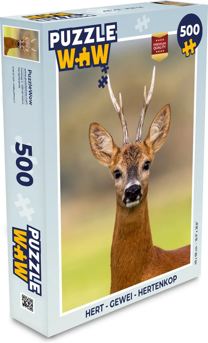 PuzzleWow Hert Gewei Legpuzzel 500 Stuks
