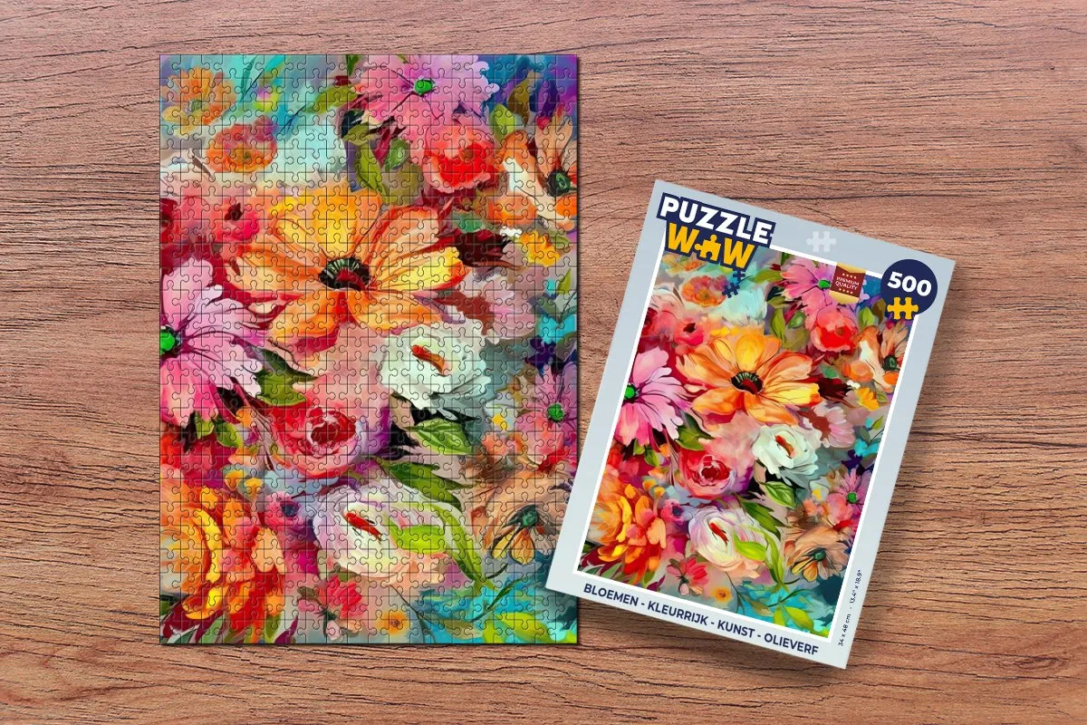 PuzzleWow Bloemen Legpuzzel 500 Stuks - Multicolor