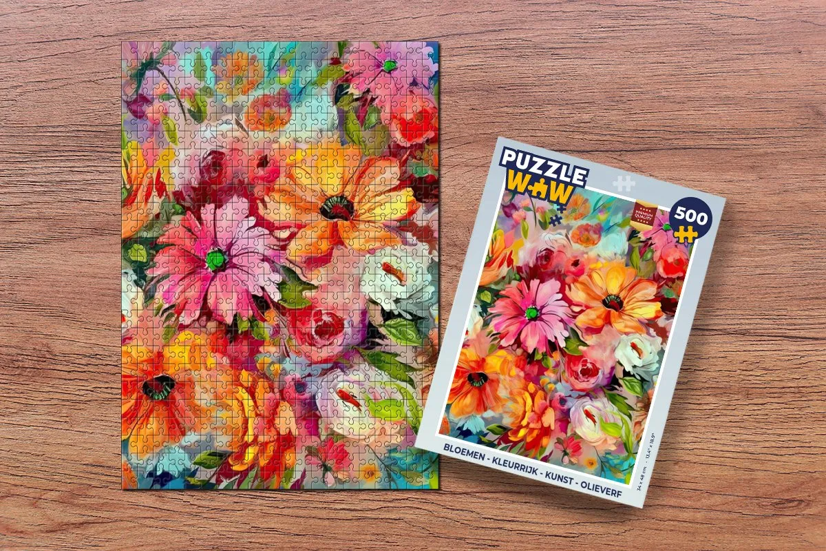 PuzzleWow Bloemen Legpuzzel 500 Stuks - Multicolor