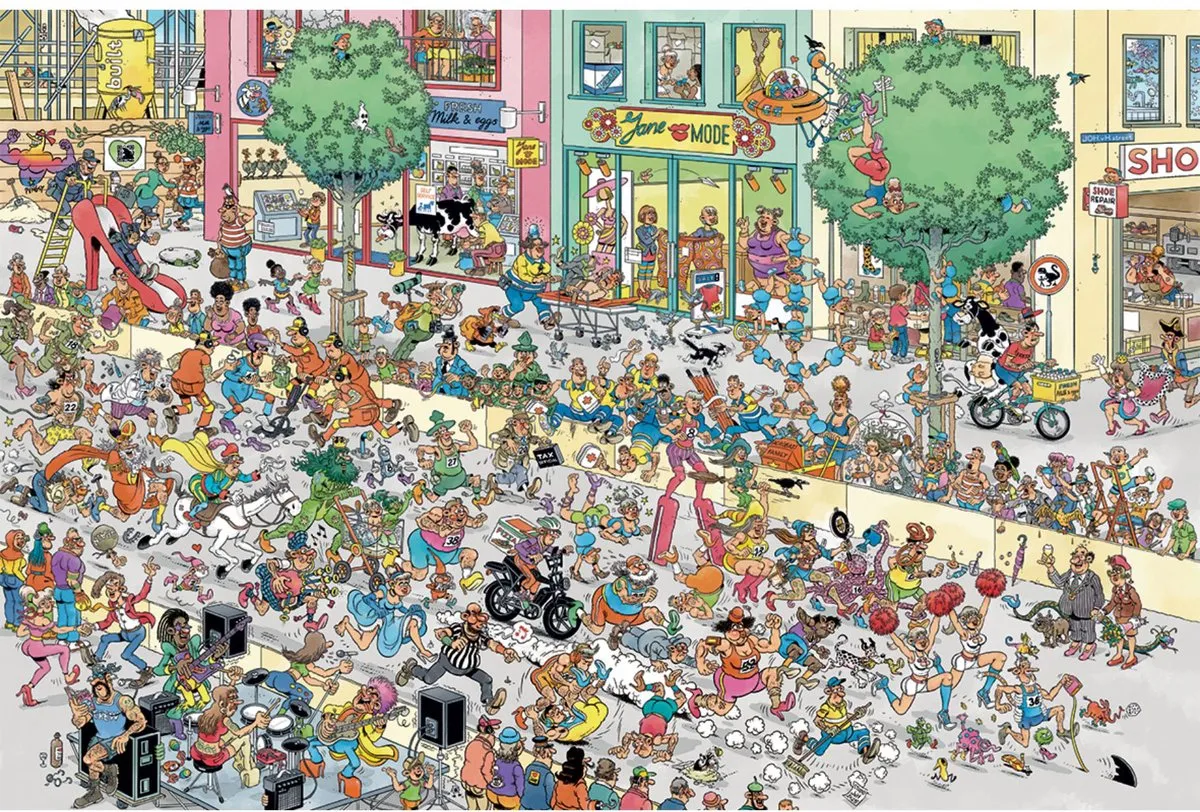 Jumbo Jan van Haasteren Een naaldhak te hoog Legpuzzel 1500 Stuks - Multicolor