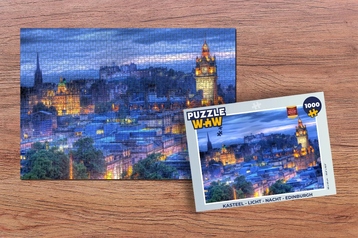 PuzzleWow Edinburgh Legpuzzel 1000 Stuks - Multicolor
