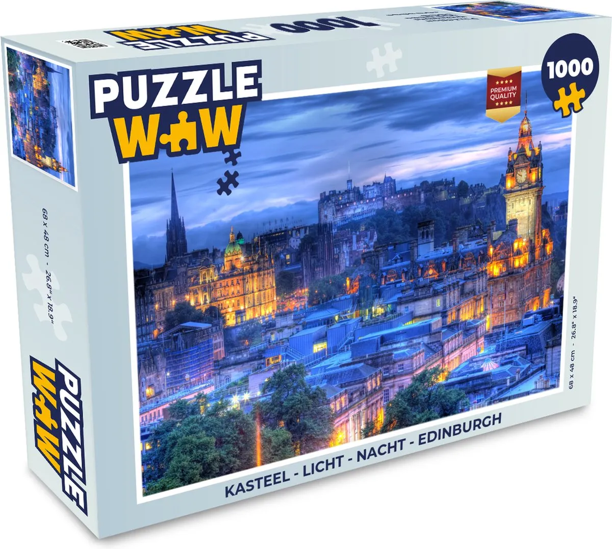 PuzzleWow Edinburgh Legpuzzel 1000 Stuks - Multicolor
