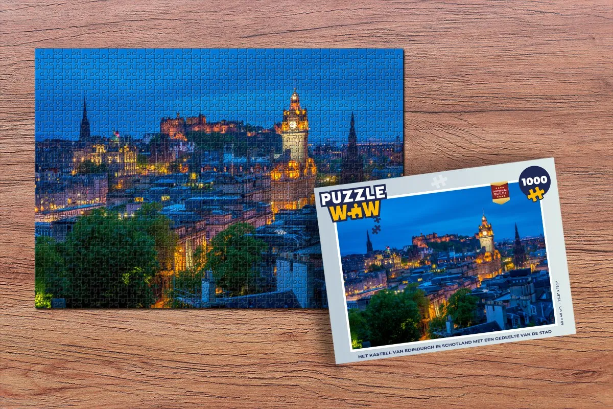 PuzzleWow Edinburgh Legpuzzel 1000 Stuks - Multicolor