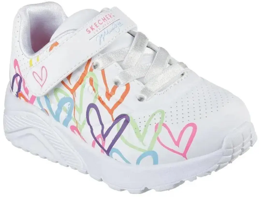 Skechers Uno Lite Love Court Classic Sneakers - Wit - afbeelding 4 van 6