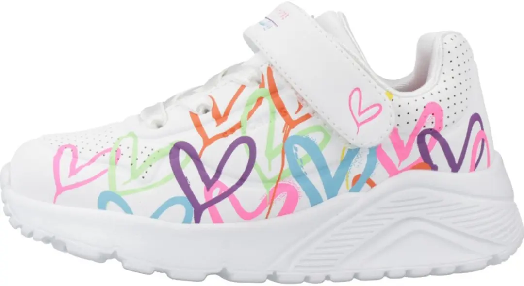 Skechers Uno Lite Love Court Classic Sneakers - Wit - afbeelding 2 van 6
