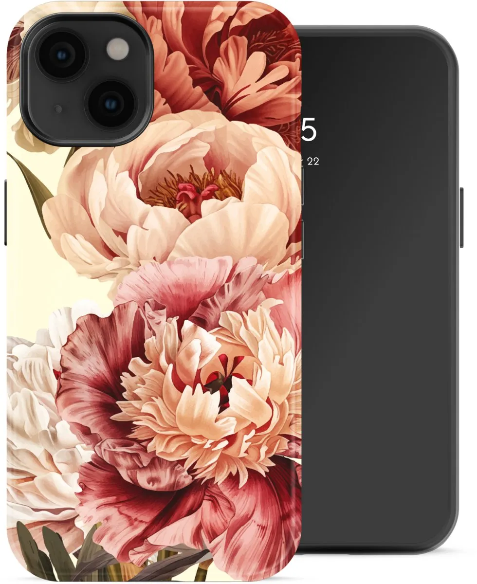Selencia Hoesje iPhone 14 Vintage Peony