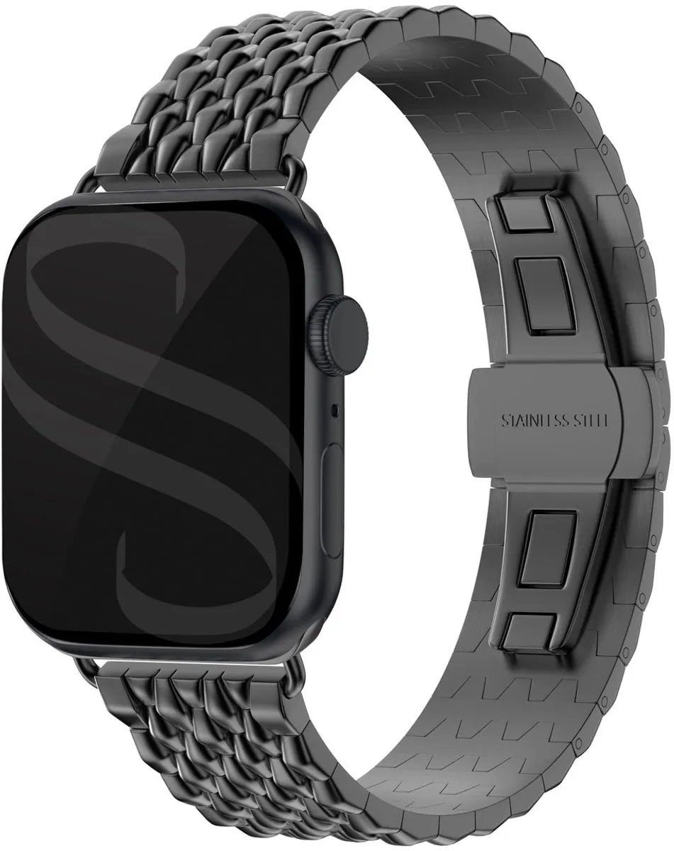 Selencia Stalen Draak Bandje Apple Watch 42mm