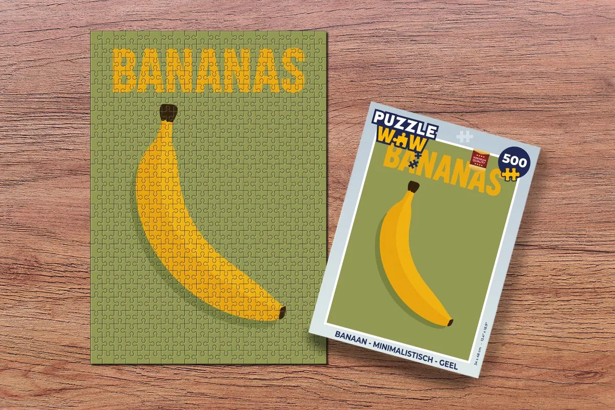 PuzzleWow Banaan Legpuzzel 500 Stuks - Geel