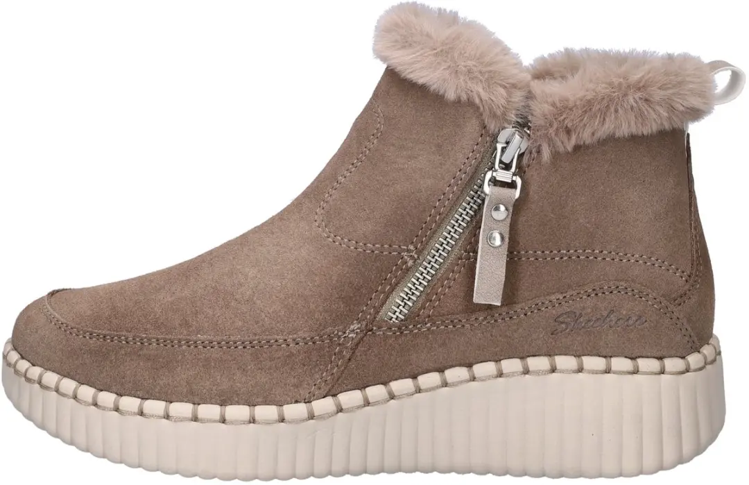 Skechers Wilshire Blvd Fresh Zip Dames Instappers - Taupe - afbeelding 6 van 6