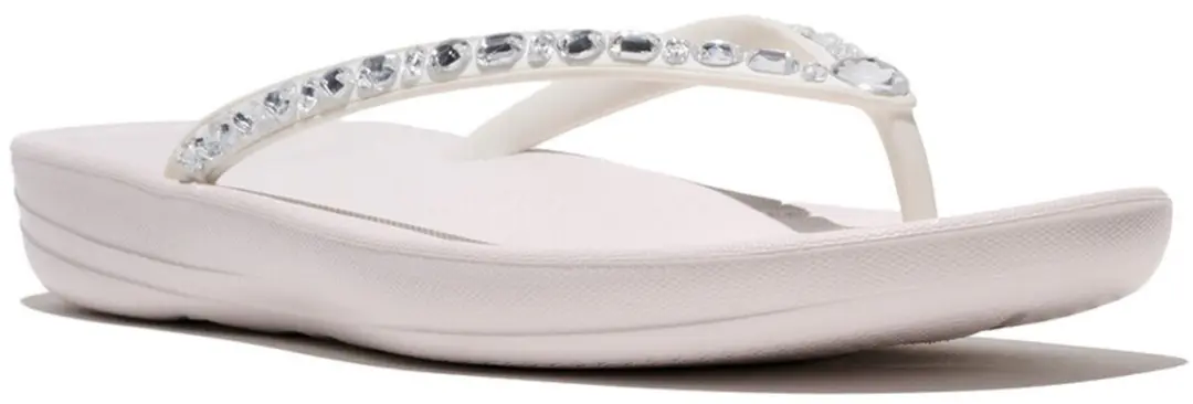 FitFlop FitFlop Iqushion Multi-Crystal Ergonomic Flip-Flops WIT